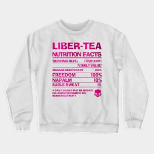 Liber-tea Nutrition facts Gradient pink colors Crewneck Sweatshirt